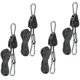 thumbnail image 1 of 4 Pcs Duty Heavy Rope Ratchet With Hooks, Adjustable Rope Ratchet For Plant Lamp,150lb, Lightweight--, 1 of 3