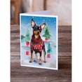 thumbnail image 2 of Miniature Pinscher Christmas Greeting Cards Pack of 8 7 in x 5 in, 2 of 3