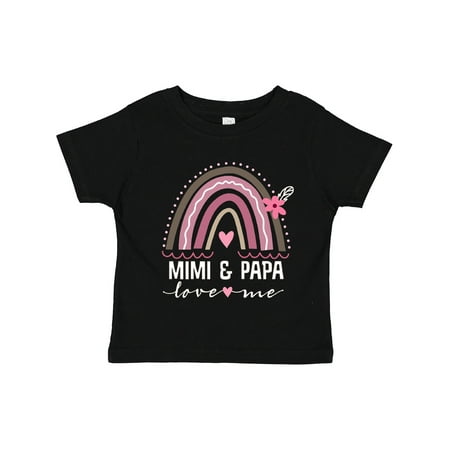 

Inktastic Mimi and Papa Love Me Rainbow Gift Toddler Toddler Girl T-Shirt
