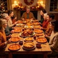 thumbnail image 5 of Thanksgiving Disposable Paper Plates Vintage Style Plaid Print 24Pcs Holiday Tableware for Home Party Picnic Camping, 5 of 5