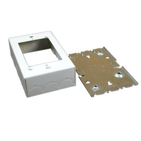 Wiremold 700 Raceway Outlet Box, 2 Gang 1-3/8 in D
