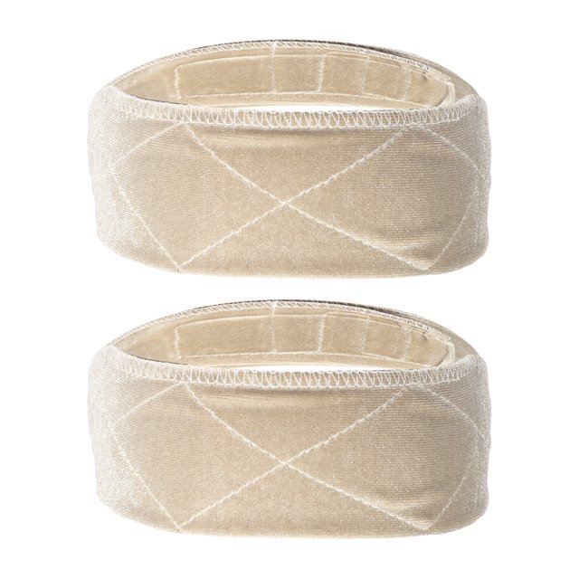 Unique Bargains 2pcs Fastener Band, Velvet for Securing Wigs,Adjustable, No Slip, Hold Hair Back Beige