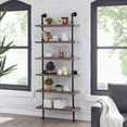 thumbnail image 4 of Danya B. Industrial Modern Rustic 6-Tier Iron Pipe Wall Mount Ladder Shelving Unit in Distressed Wood Finish, 4 of 5
