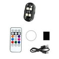 thumbnail image 2 of Warning Lights Universal Motorcycle LED Grille Light 6 Colors Remote Control Flashing Warning Light for Night Riding and Vehicle Modification(Black,1Pcs) Rkxzt, 2 of 9