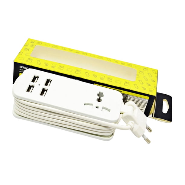 Monstrate Regleta con puertos USB Segura y versátil para múltiples dispositivos Regleta con ranura USB Electrónica miscelánea blanco un