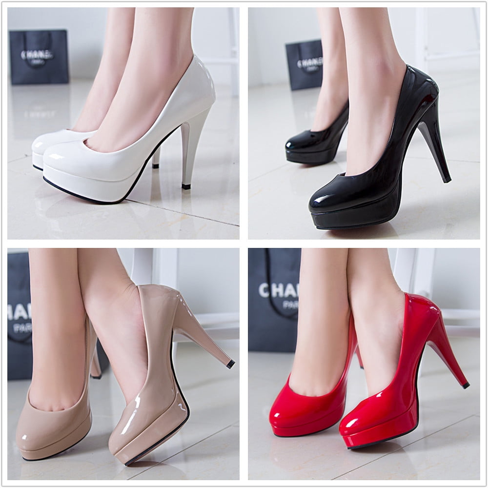 Black round toe stilettos best sale