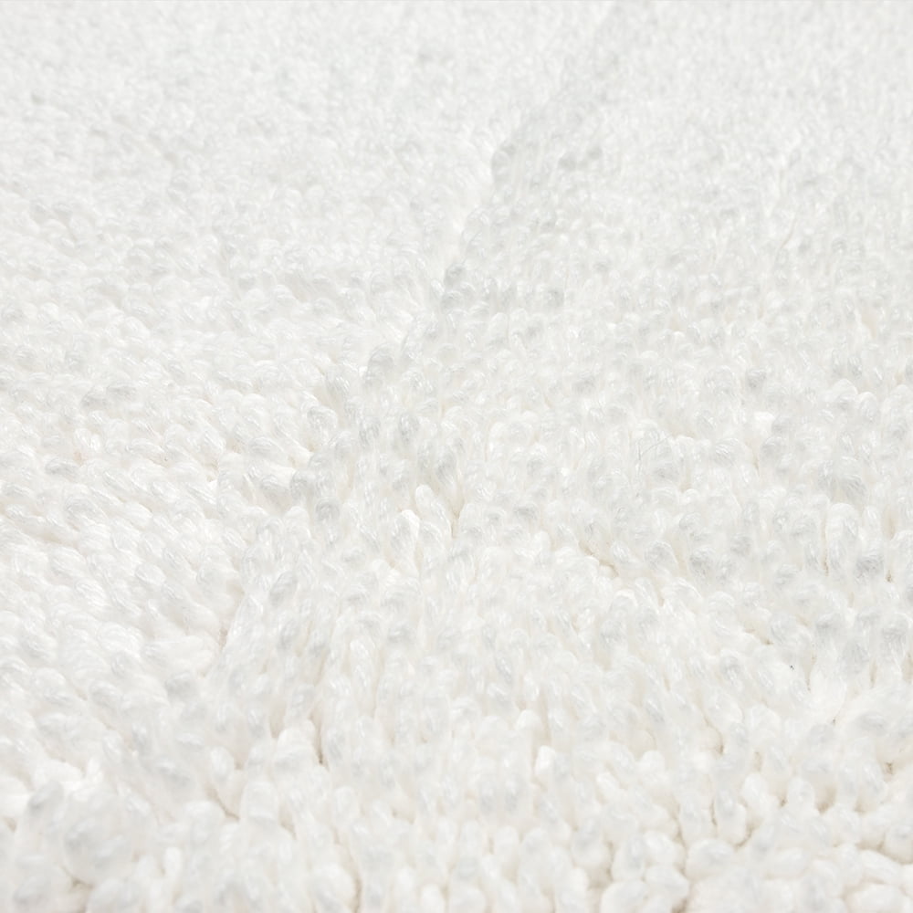 Mohawk Home Classic Cotton Plush Stain/Fade Resistant Non-Slip Washable Bath Mat, White, 2' 3" X 3' 9"