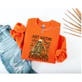thumbnail image 3 of Comfort Colors 1717 Just Waiting for Halloween Skeleton Pumpkin T-Shirt 100% Cotton - Gift for Halloween, 3 of 6