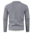 thumbnail image 3 of Mens V Neck Sweater Casual Cable Knit Slim Fit Pullover Long Sleeve Fall Winter Fake Two Piece Sweaters (M, Dark Gray), 3 of 7