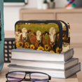 thumbnail image 6 of MUOOUM Pencil Case, Farm Sunflowers and Cows Large Capacity Pencil Pouch Stationery Pen Bag, 6 of 7