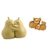 thumbnail image 1 of Juego de sujetalibros decorativos, soportes para libros, figuras de , resina, topes resistentes para estantes, adecuados para sala de estar,, 1 of 8