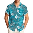 thumbnail image 2 of Cllios Men's Hawaiian Shirts Funny Tropical Print Aloha Tops Regular Fit Cuban Collared Short Sleeve T-shirts Casual Button Down Bowling Shirts S-5XL, 2 of 6