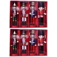thumbnail image 4 of Tineasur 4-Pack Hanging Nutcracker Ornaments in Assorted Colors for Holiday Christmas Tree Decorations, 4 of 6