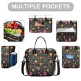 thumbnail image 2 of Pioneer Flower Floral Print Pattern Womens Lunch Box for Work,Insulated Large Lunch Bag,Leakproof Adult Lunch Bag for Work,Beach,Travel,Picnic,Camping, 2 of 6