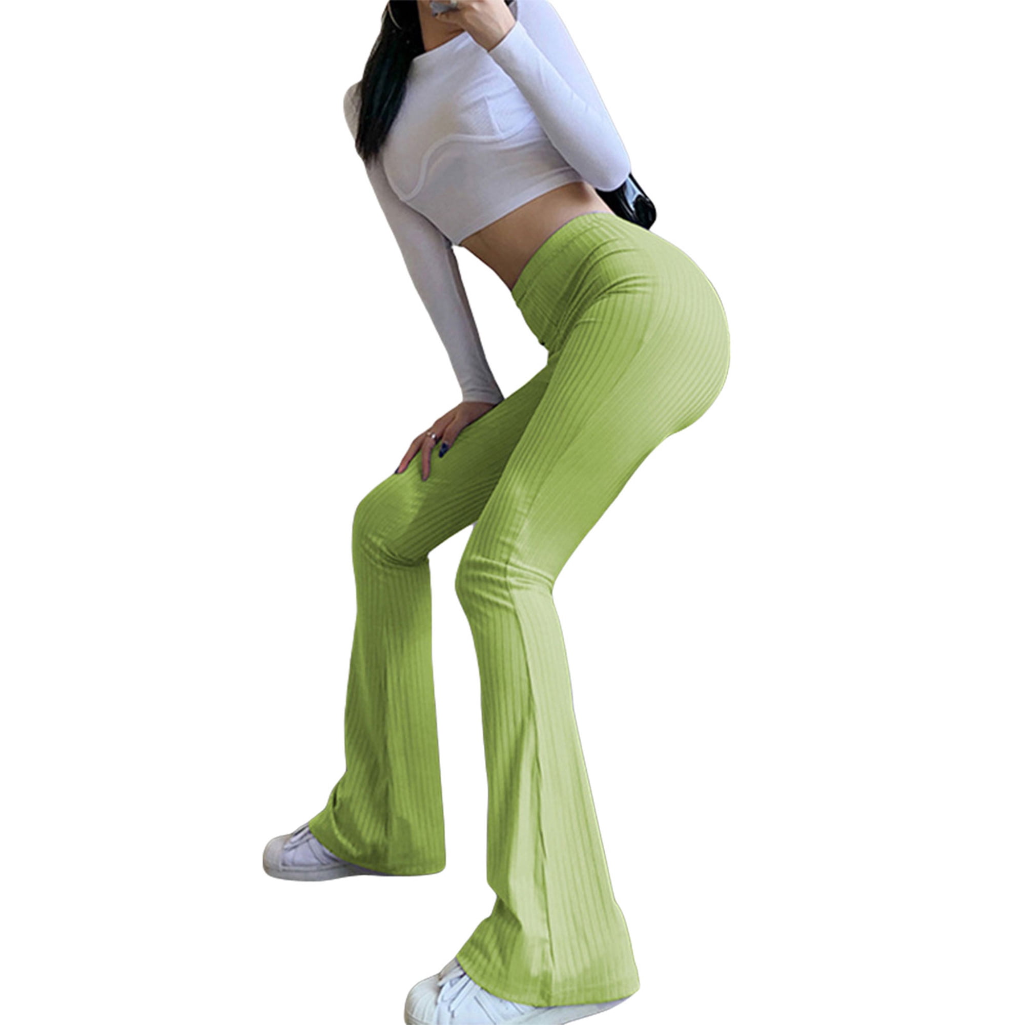 High waisted fit and flare pants hot sale