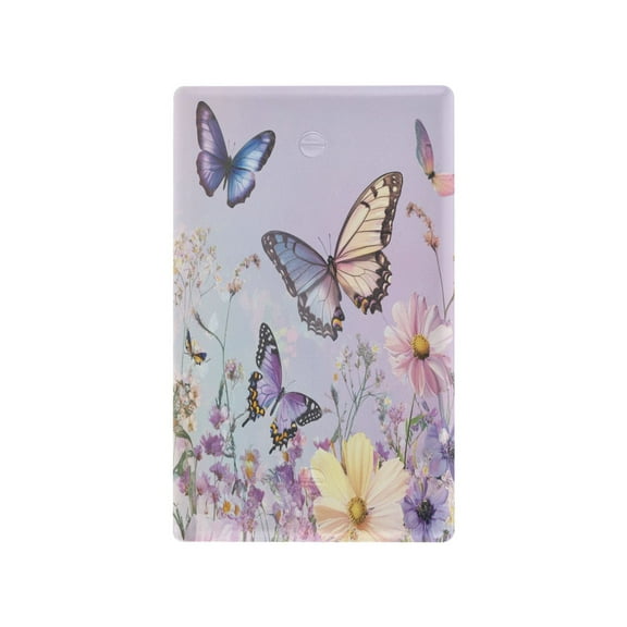 Switch Panel Switch Decoration 2.76x4.53x0.28 Inches Unused Outlet Cover Switch Plate Wall Plates Living Room Kitchen Bedroom Study Switches Light Purple Flower Butterfly