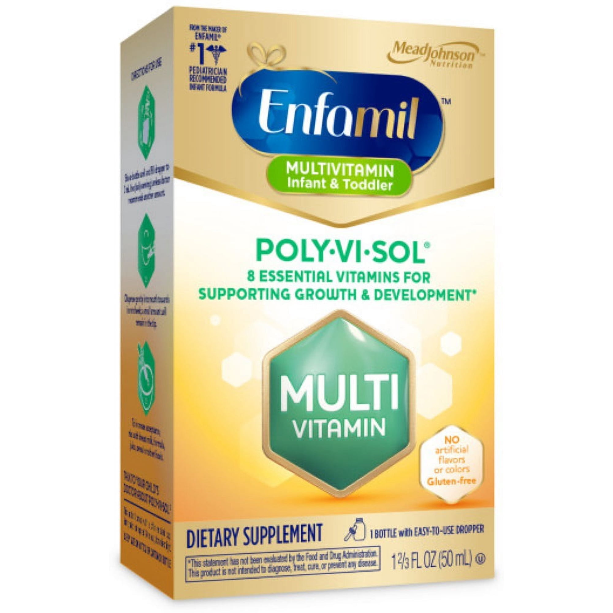 Enfamil Poly-Vi-Sol Liquid Multivitamin Supplement 50 mL (Pack of 2)