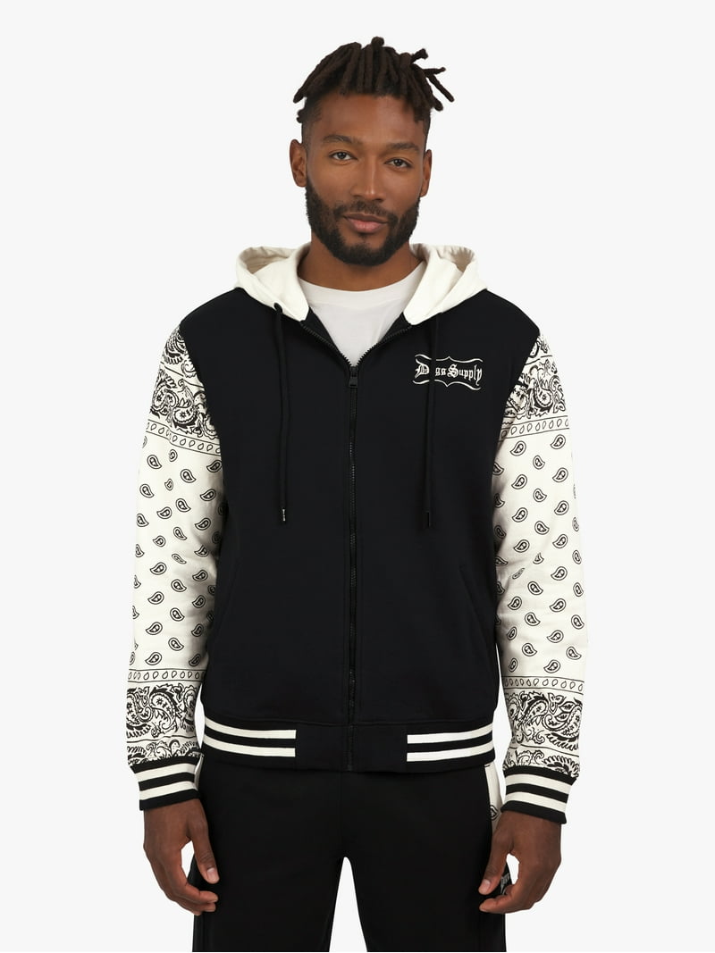 Dogg Supply by Snoop Dogg All Gender Varsity Print Full Zip Hoodie
