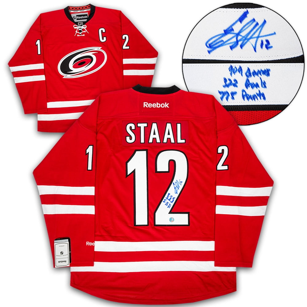 Eric Staal Carolina Hurricanes Signed Franchise Stats Note Premier Jersey Walmart