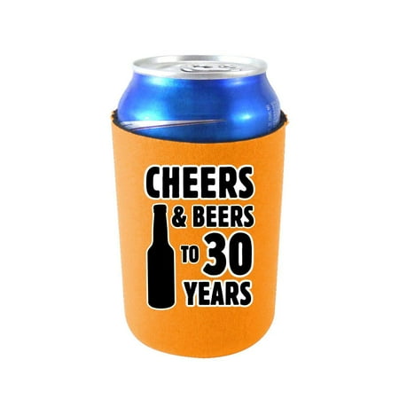 

Cheers & Beers to 30 Years Can Coolie (Orange 6 Pack)