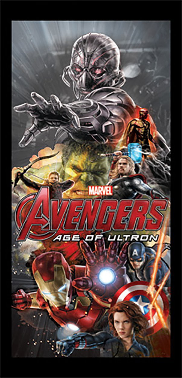 Disney Store Marvel Avengers Captain America Iron Man Hulk Beach Towel 30 x 60 