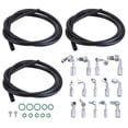 thumbnail image 4 of A/C Air Conditioning Extended Length Hoses Kit Rubber Black with Fittings O-rings Universal, 4 of 10