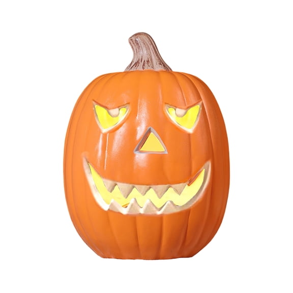 Large Glowing Pumpkin Halloween Decoration, Lighted Jack-O-Lantern for Indoor Outdoor Yard Porch Store Display, Fall Thanksgiving Harvest Home Decor Prop