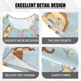 thumbnail image 4 of Monkey Elephant Giraffe Pattern Summer Pajama Set Soft Cotton Short Sleeve Sleepwear 2PCS Pajama Sets Breathable Lounge Set Size 5Y, 4 of 7