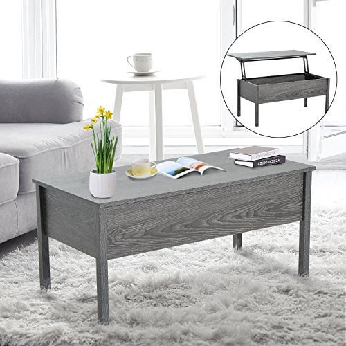 Anself 39” Modern Lift Top Coffee Table Desk With Hidden Anself 39” Modern Lift Top Coffee Table Desk With Hidden