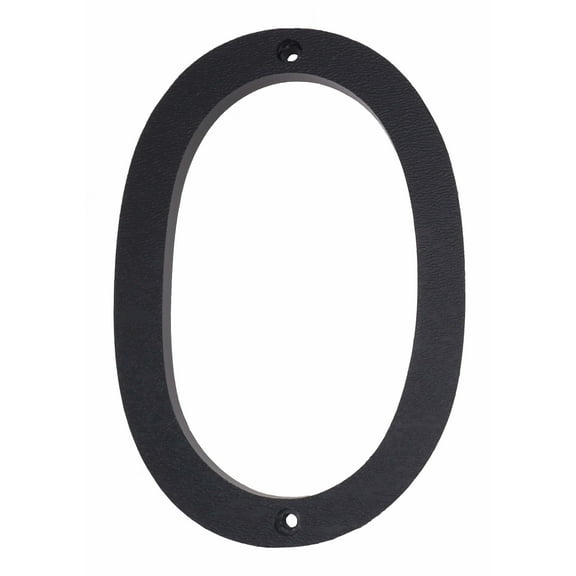 Pearl Sign Co. Black 8" Floating House Number 0, Modern Style