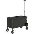 thumbnail image 1 of CoSoTower Chariot de Refroidissement Extérieur 80-Qt, Glacière Roulante avec Poignée Réglable, Roues, Ouvre-Bouteille, Drainage, Chariot de Bar Refroidisseur de Boissons pour Fête Barbecue Camping, Noir, 1 of 7