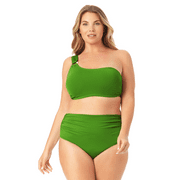 Anne Cole Plus - Assymetrical Bandeau Bikini Swim Top