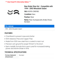 thumbnail image 2 of Rear Brake Shoe Set - Compatible with 1994 - 2003 Mitsubishi Galant 1995 1996 1997 1998 1999 2000 2001 2002, 2 of 2