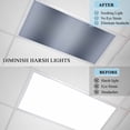 thumbnail image 4 of Navy Blue Ombre Fluorescent Light Covers, Modern Abstract Art Farmhouse Gradient Magnetic Light Covers for Ceiling Lights, Fluorescent Ceiling Shade Filters for Classroom Bedroom Office 4x2Ft x 4PCS, 4 of 8