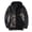 Black Camouflage, variant on Men Fall Winter Coat Mesh Breathable Hooded Drawstring Long Sleeve Plus Size Zipper Closure Camouflage Print Smooth Mid Length Pockets Elastic Cuff Men Jacket