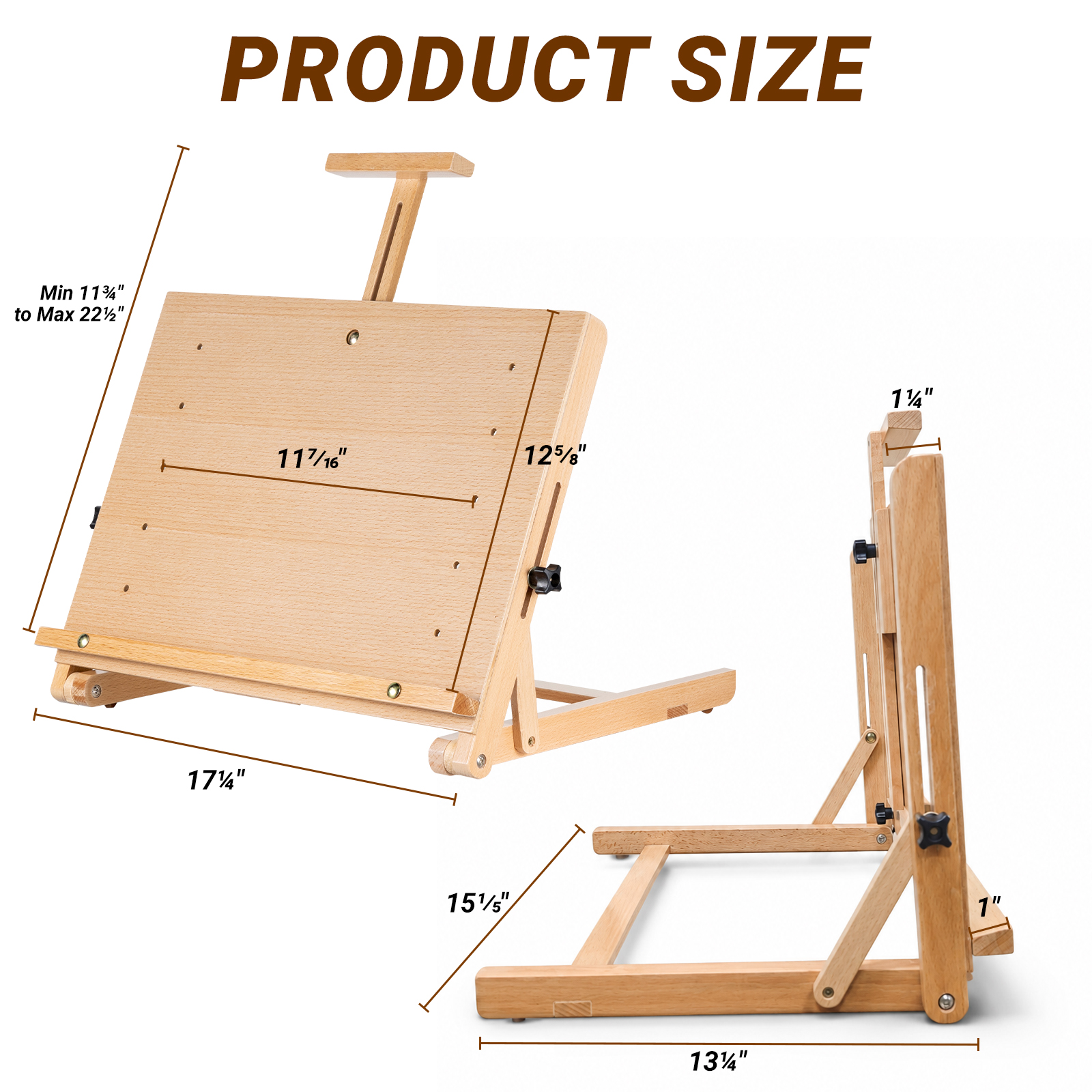 LAVFOX Beechwood Tabletop Easel Drawing Board photo 2
