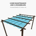 thumbnail image 5 of PURPLE LEAF Pergola 10' X 10' Outdoor Pergola Metal Pavilion Pergola Patio Pergola with Shade Cover for Garden Yard Gazebo, Turquoise Blue, 5 of 10
