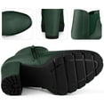thumbnail image 3 of Unique Bargains Women's Platform Chunky Heels Chelsea Boots Dark Green 8.5, 3 of 5