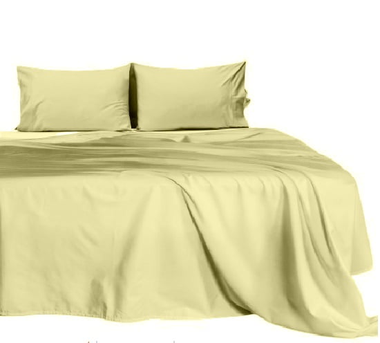 1000tc 4 PCs Attached Water Bed Sheet Set 15 Inch King Size All Solid Colors 