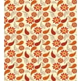 thumbnail image 3 of Orange Duvet Cover Set, Red Poppy Flowers in Retro Style and Leaves Flourish Paisley Pattern, Decorative 3 Piece Bedding Set with 2 Pillow Shams, Calking Size, Orange Red Peach, by Ambesonne, 3 of 3