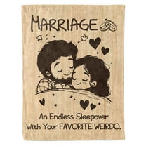 Funnil Wedding Gifts for Couples, Bridal Shower Gifts for Newlyweds, Anniversary/Wedding/Engagement Gifts for Couple, Marriage Prayer Fleece Blankets 50x60"