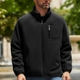 thumbnail image 2 of Zedker Men's Polar Fleece Jacket Lightweight Full Zip Jackets Outdoor Hiking Casual Soft Warm Coat With Pockets Black M, 2 of 10