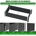 thumbnail image 2 of Raised Garden Bed, 8×4×2ft Large Outdoor Metal Planter Box,480 Gal Soil Capacity, Galvanized Raised Garden Bed Kit for Flower Plants, Fruits, Vegetable Herbs, 2 of 8
