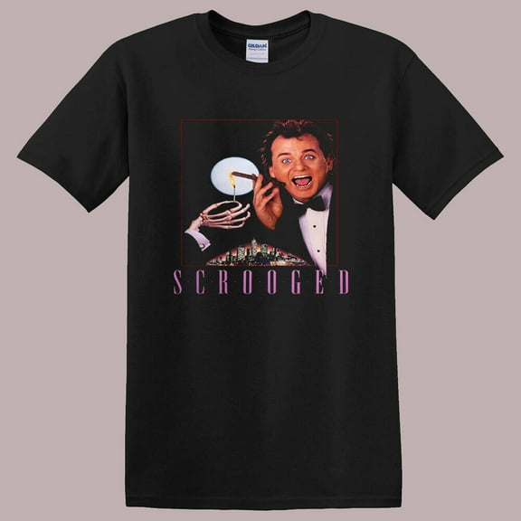 Scrooged Movie Men's Black T-Shirt Size S-5XL