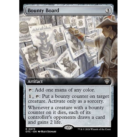 MtG Outlaws of Thunder Junction Commander Rare Bounty Board (Extended Art) #73