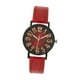thumbnail image 3 of Reloj de pulsera para mujer, elegante, con correa de piel sintética, números arábigos sencillos, analógico, informal. Rojo, 3 of 9