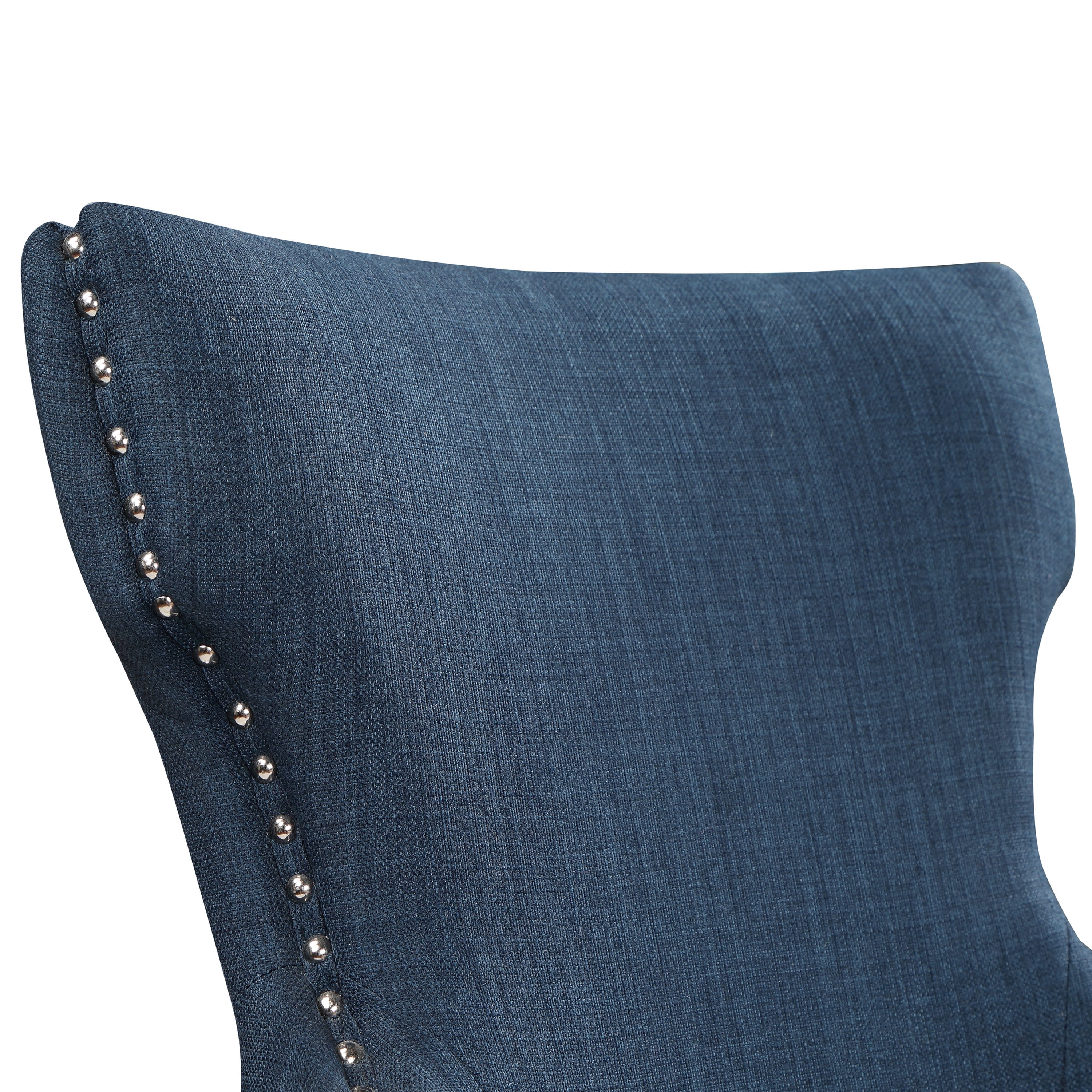 Furniture of America Taryn Upholstered Wood Dark Blue Side Chairs (Set of 2)