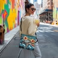 thumbnail image 5 of Kuiaobaty Aztec Hibiscus Print Leather Crossbody Bag for Women, Sea Turtle Print Bucket Bag Purse with Adjustable Strap, Large Capacity Shoulder Handbag Crossbody for Travel, Blue, 5 of 6