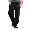 thumbnail image 4 of G-Style USA Men's Solid Fleece Cargo Pants - BLACK - Small, 4 of 5