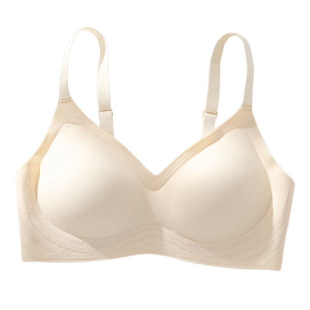 Brasieres de Mujer Ropa Interior Fina y Fresca sin Dejar Marcas para Mujer con Pequeño Push up, sin Aros, Sujetador de Sujeción Suave Extra Grande